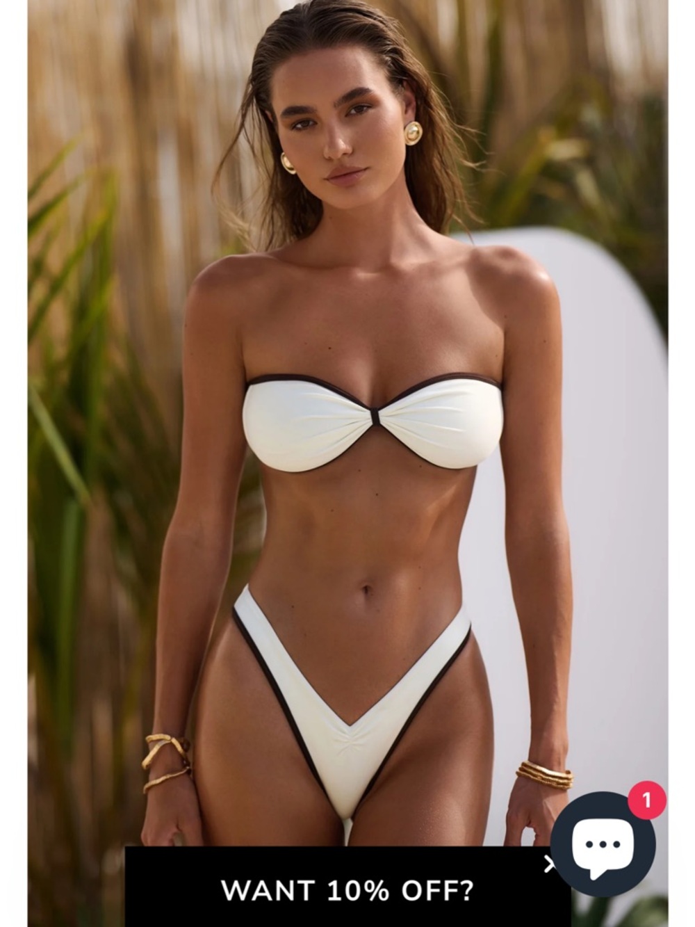 Hard Swimwear - DIVINE PEARL - BANDEAU BIKINI TOP